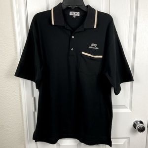 Avid Men’s Black Mountain Gate Country Club Vnt U.S.A. Cotton Golf Polo, Size L